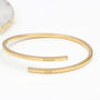 Diamond And Gold Plated Or Silver Personalised Bangle, thumbnail 2 of 5