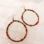 Boho Beaded Hoop Earrings, thumbnail 3 of 3