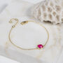 Brooklyn Fuchsia Chalcedony And Gold Plated Bracelet, thumbnail 1 of 4