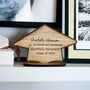 Personalised Wooden Graduation Cap Sign Gift, thumbnail 3 of 9