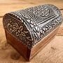 Small Trinket Boxes Set Of Two Silver Boho Box, thumbnail 3 of 8