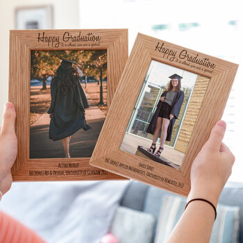 Personalised Graduation Oak Picture Frame, 7 of 7