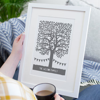 Personalised Family Tree Papercut Or Print, 5 of 5