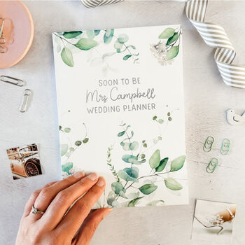 Personalised Wedding Planner Book | Eucalyptus | Engagement Gift, 11 of 11