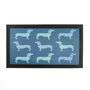 Dachshund Dog Placemat Mat, Blues And Greens, thumbnail 6 of 8