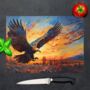 Golden Eagle Textured Glass Chopping Board, thumbnail 1 of 8