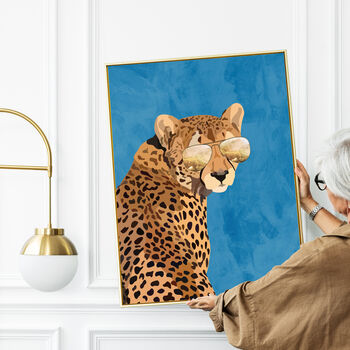 Custom Personalised Set Three Big Cats Tiger Art Prints, 6 of 8