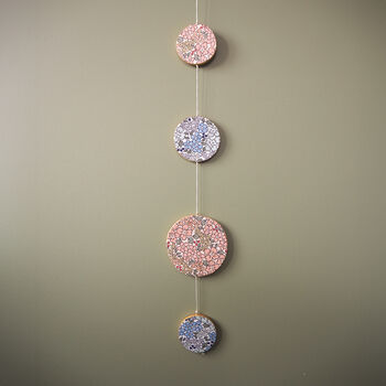 Clay And Decoupage Floral Disc Mobile, 2 of 4