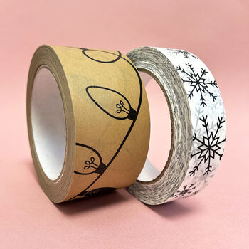 Eco Friendly Christmas Snowflake Paper Packing Tape, 2 of 5