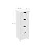 White Slim Storage Cabinet With Four Drawers, thumbnail 4 of 6