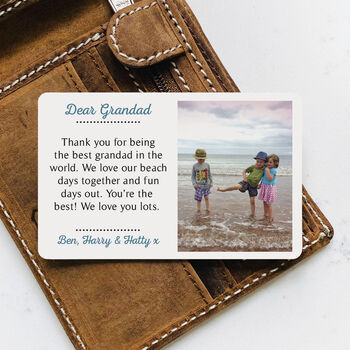 Personalised Wallet Metal Photo Card For Grandad, 4 of 7