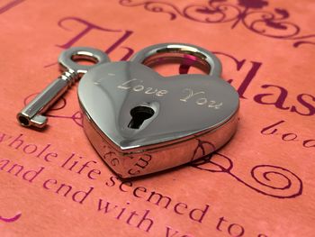 Personalised 'I Love You' Heart Lovelock Keyring, 6 of 8