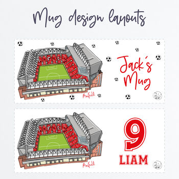 Personalised Liverpool Fc Mug, Anfield Stadium, 9 of 10
