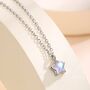Sterling Silver Moonstone Star Pendant Necklace, thumbnail 1 of 11