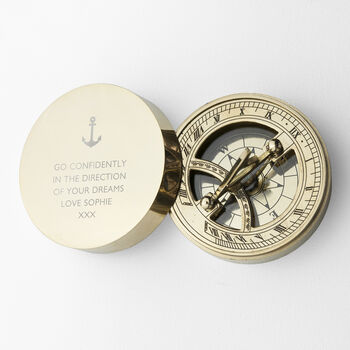 Personalised Iconic Adventurer's Sundial Compass, 4 of 9