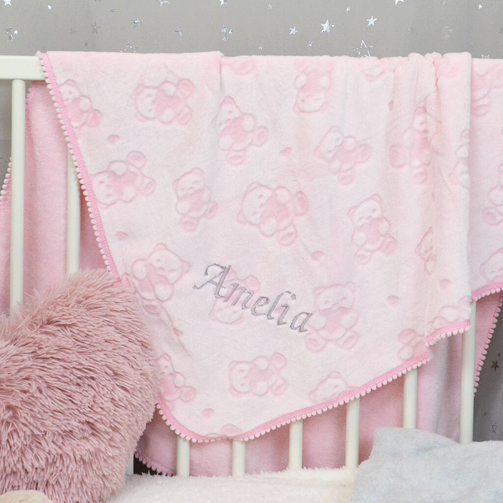 pink teddy blanket