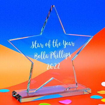 Personalised Glass Star Award, 2 of 2