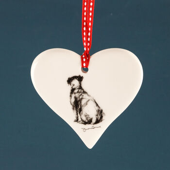 Dog Hanging Love Hearts With Classic Dog Poses, 2 of 12