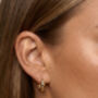 Gold Or Silver Hoop Earrings, Women's Star Jewellery Gift, thumbnail 3 of 4