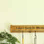 Custom Engraved Farmhouse Kitchen Pan Hanger – Handmade From Dartmoor Oak, thumbnail 5 of 12