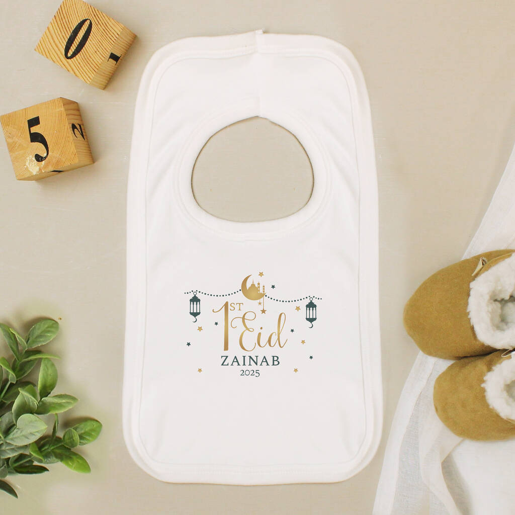 Personalised Baby's 1st Eid Bib Keepsake, 1 of 2