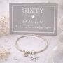 60th Birthday Star Charm Stretch Bracelet, thumbnail 1 of 5
