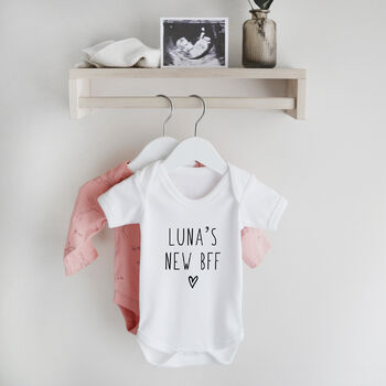 Personalised Name New Best Friend Bodysuit, 3 of 6