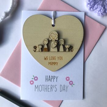 Personalised Mother's Day Card With Keepsake Heart, 2 of 5