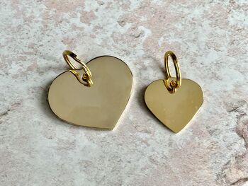 Gold And Brown Heart Enamel Dog Tag, 3 of 6