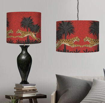 Leaping Leopard Lampshade, Multi Colours Available, 8 of 9