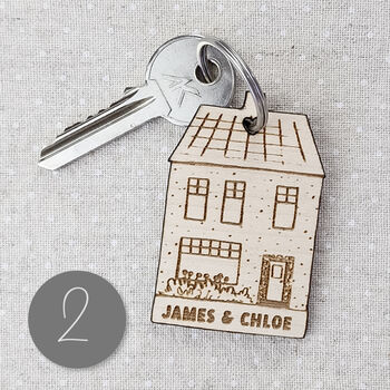New Home Keyring Personalised Gift Housewarming, 2 of 9