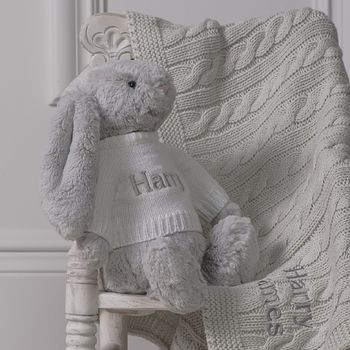 personalised bashful bunny