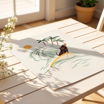 Surfing Dogs At Sunset Trio, 3 of 4