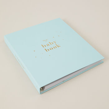 Aqua Baby Memory Book, Baby Record Journal For First Five Years, 3 of 12