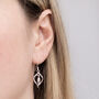 Sterling Silver Twirl Dangly Earrings, thumbnail 2 of 4