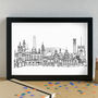 Bradford Skyline Cityscape Art Print Unframed, thumbnail 2 of 6