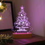 Personalised Christmas Tree Wooden Based LED Christmas Light, thumbnail 5 of 12