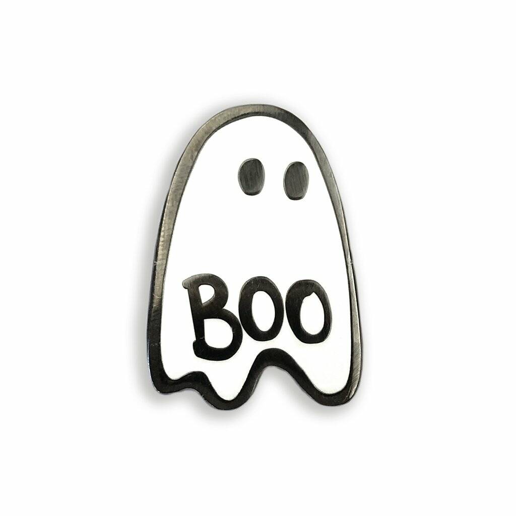 Halloween Ghost Enamel Pin, 1 of 2