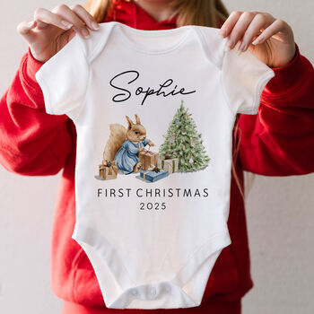 Personalised Baby’s First Christmas Bodysuit Gift – Xmas Outfit, 3 of 6