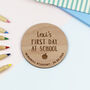 First Day At School Personalised Keepsake Disc, thumbnail 1 of 7