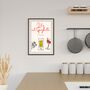 A4 Food And Wine Print Let's Eat Spaghetti And Drink Wine, thumbnail 3 of 5