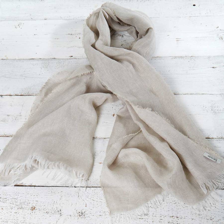 Extra Large Irish Linen Pashmina Wrap By Tolly McRae