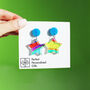Bright Printed Acrylic Mismatch Earrings, thumbnail 9 of 12