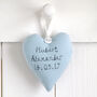 Personalised Hanging Heart New Baby Gift, thumbnail 10 of 11