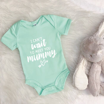 I Can't Wait To Meet You Mummy Babygrow, 2 of 7