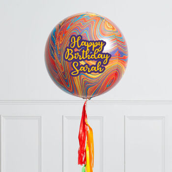Personalised Rainbow Marble Balloon, 2 of 2