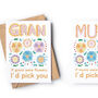 Floral Folk Card For Mum Or Gran, thumbnail 1 of 4