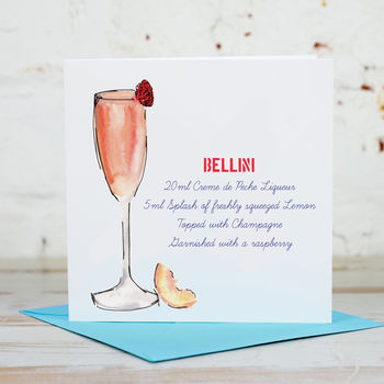 Bellini Cocktail Recipe Card, 2 of 2