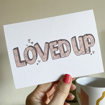 Loved Up Graffiti Style Greetings Card, 3 of 4