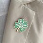 Four Leaf Clover Lucky Enamel Pin, thumbnail 6 of 12